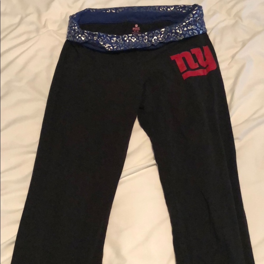 NY giants yoga pants flares